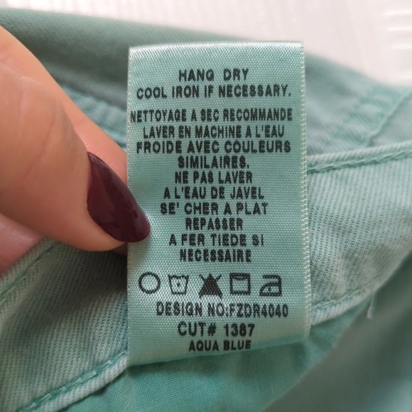 Joe's Jeans Classic Twill Cotton Low Waisted Relaxed Fit Shorts Aqua Blue 27 - Picture 6 of 13